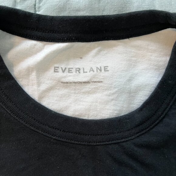Black/White Cropped Everlane Cotton TShirt - Picture 4 of 4